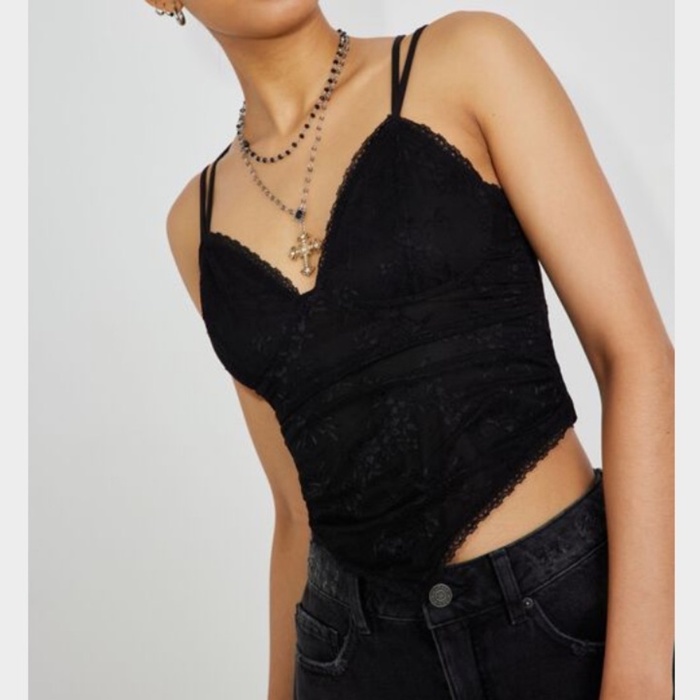 Garage Lace Handkerchief Cami